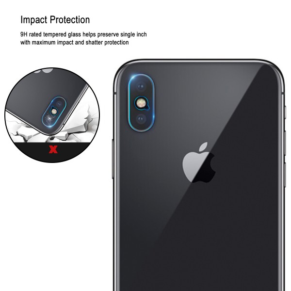 Casetego Compatible iPhone Xs Max Camera Lens Protector, [3 Pack] Ultra Thin Transparent Clear Camera Tempered Glass Protector, High Definition Protector for Apple iPhone Xs Max 6.5",Clear