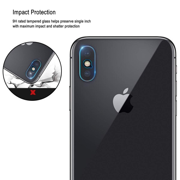 Casetego Compatible iPhone Xs/XS Max Camera Lens Protector, [3 Pack] Ultra Thin Transparent Clear Camera Tempered Glass Protector, High Definition Protector for Apple iPhone Xs/XS Max,Clear